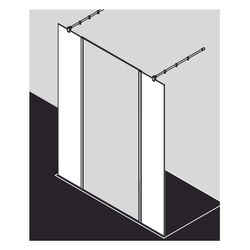 Kermi Walk-In XB Festfeld in Flucht WIH 2000x500x18mm ESG Klar 8mm Silber Hochglan... KERMI-XBWIH05020VPK 4051484410843 (Abb. 1)