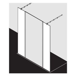 Kermi Walk-In XB Festfeld in Flucht WIH 2000x500x18mm ESG Klar 8mm Silber Hochglan... KERMI-XBWIH05020VPK 4051484410843 (Abb. 1)