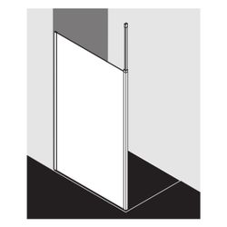 Kermi Walk-In Wall Walk-In XB WDL 2000x1100x18mm ESG Klar 8mm Silber Hochglanz Ans... KERMI-XBWDL11020VAK 4051484493006 (Abb. 1)