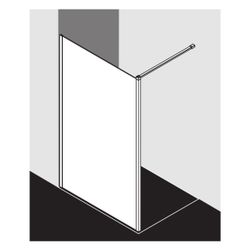 Kermi Walk-In Wall Walk-In XB WDL 2000x1100x18mm ESG Klar 8mm Silber Hochglanz Ans... KERMI-XBWDL11020VAK 4051484493006 (Abb. 1)