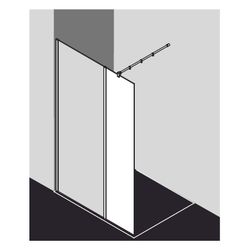 Kermi Walk-In XB Festfeld in Flucht WIH 2000x500x18mm ESG Klar 8mm Silber Hochglan... KERMI-XBWIH05020VPK 4051484410843 (Abb. 1)