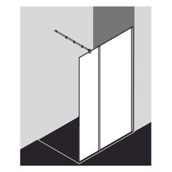 Kermi Walk-In XB Festfeld in Flucht WIH 2000x500x18mm ESG Klar 8mm Silber Hochglan... KERMI-XBWIH05020VPK 4051484410843 (Abb. 1)