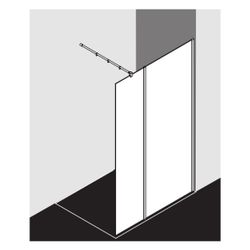 Kermi Walk-In XB Festfeld in Flucht WIH 2000x500x18mm ESG Klar 8mm Silber Hochglan... KERMI-XBWIH05020VPK 4051484410843 (Abb. 1)