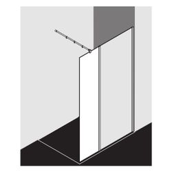 Kermi Walk-In XB Festfeld in Flucht WIH 2000x500x18mm ESG Klar 8mm Silber Hochglan... KERMI-XBWIH05020VPK 4051484410843 (Abb. 1)