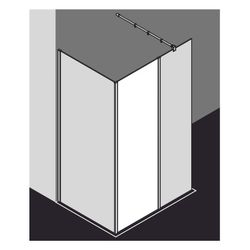Kermi Walk-In XB Festfeld im Winkel FFW 2000x600x18mm ESG Klar 8mm Silber Hochglan... KERMI-XBFFW06020VAK 4051484432760 (Abb. 1)