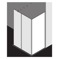 Kermi Walk-In Wall Walk-In XB WIW 2000x1200x18mm ESG Klar 8mm Silber Hochglanz Ans... KERMI-XBWIW12020VPK 4051484252788 (Abb. 1)
