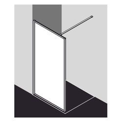 Kermi Walk-In Wall Walk-In XD WW4 2000x1200x25mm ESG Klar 8mm Schwarz Soft Anschla... KERMI-XDWW4120203PK 4051484950165 (Abb. 1)