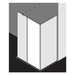 Kermi Walk-In XB Festfeld im Winkel FFW 2000x600x18mm ESG Klar 8mm Silber Hochglan... KERMI-XBFFW06020VAK 4051484432760 (Abb. 1)