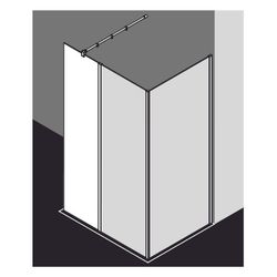 Kermi Walk-In XB Festfeld in Flucht WIH 2000x500x18mm ESG Klar 8mm Silber Hochglan... KERMI-XBWIH05020VPK 4051484410843 (Abb. 1)