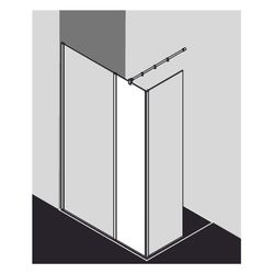 Kermi Walk-In XB Festfeld in Flucht WIH 2000x500x18mm ESG Klar 8mm Silber Hochglan... KERMI-XBWIH05020VPK 4051484410843 (Abb. 1)