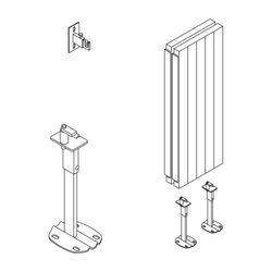 Kermi Unterstützungskonsole Heizwand Typ 20/22, Weiß, ZB01160001... KERMI-ZB01160001 4037486185743 (Abb. 1)