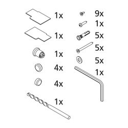 Kermi Kleinteilset Stabilisierung ZBIN019, Silber Mattglanz, 2505552... KERMI-2505552 4051484921004 (Abb. 1)