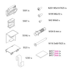 Kermi Montagekleinteile Set ZBNI001, Chrom, 2535465... KERMI-2535465 4051484927419 (Abb. 1)