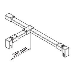 Kermi Stabilisierung Walk-In XB SSSFW, Silber Hochglanz, 1250mm Höhe, 2535967... KERMI-ZDSSSFWXB125VK 4051484575467 (Abb. 1)