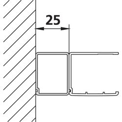 Kermi Stockverbreiterung Liga SVSV1, Silber Hochglanz, 2000mm Höhe, 2536018... KERMI-ZDSVSV1LI200VK 4051484411024 (Abb. 1)