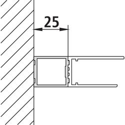 Kermi Stockverbreiterung Pega SVSV1, Silber Hochglanz, 2000mm Höhe, 2536026... KERMI-ZDSVSV1PE200VK 4051484498346 (Abb. 1)