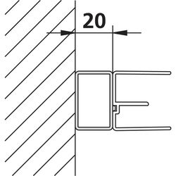 Kermi Stockverbreiterung Raya SVSV1, Silber Hochglanz, 2000mm Höhe, 2536029... KERMI-ZDSVSV1RA200VK 4051484383185 (Abb. 1)