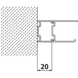 Kermi Stockverbreiterung Nova 2000 SVSVE, Silber Mattglanz, 1850mm Höhe, 2536037... KERMI-ZDSVSVEN21851K 4046383459871 (Abb. 1)