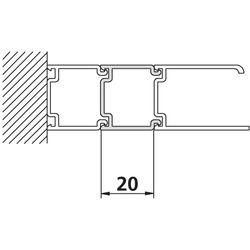 Kermi Stockverbreiterung Nova 2000 SVSVP, Silber Mattglanz, 1850mm Höhe, 2536055... KERMI-ZDSVSVPN21851K 4046383460228 (Abb. 1)