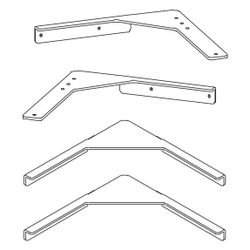Kermi Versteifungswinkel Nova 2000 ZDVW VST, Weiß, 360x90x90mm, 2536083... KERMI-ZDVWVSTN20002K 4046383511784 (Abb. 1)