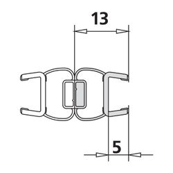 Kermi Magnetprofil x1, 1237, 2000mm, passend bis Serienhöhe 2000mm, 6025704... KERMI-6025704 4051484930105 (Abb. 1)