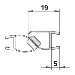 Kermi Magnetprofil x1, 1241, 2000mm, passend bis Serienhöhe 2000mm, 6025715... KERMI-6025715 4051484930129 (Abb. 1)