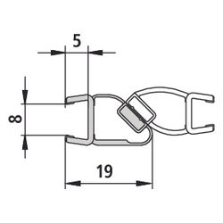Kermi Magnetprofil x1, 1241, 2000mm, passend bis Serienhöhe 2000mm, 6025715... KERMI-6025715 4051484930129 (Abb. 1)