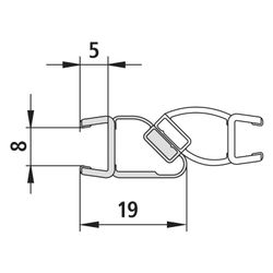 Kermi Magnetprofil x1, 1241, 2000mm, passend bis Serienhöhe 2000mm, 6025715... KERMI-6025715 4051484930129 (Abb. 1)