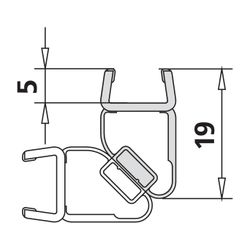Kermi Magnetprofil x1, 1648, 2000mm, passend bis Serienhöhe 2000mm, 6032434... KERMI-6032434 4051484930235 (Abb. 1)