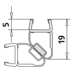 Kermi Magnetprofil x1, 1648, 2000mm, passend bis Serienhöhe 2000mm, 6032434... KERMI-6032434 4051484930235 (Abb. 1)