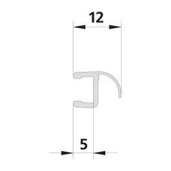Kermi Glasabdichtung Flügel senkrecht x1, 1236, 2000mm, passend für Serienhöhe 2000mm, 6... KERMI-6031698 4051484930204 (Abb. 1)