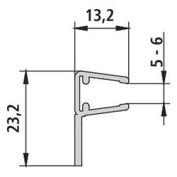 Kermi Anschlagdichtung x1, 3171 für Viertelkreis-Duschkabine 2000mm kürzbar bis Serienhö... KERMI-6031745 4051484930211 (Abb. 1)