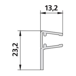 Kermi Anschlagdichtung x1, 3171 für Viertelkreis-Duschkabine 2000mm kürzbar bis Serienhö... KERMI-6031745 4051484930211 (Abb. 1)