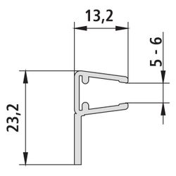 Kermi Anschlagdichtung x1, 3171 für Viertelkreis-Duschkabine 2000mm kürzbar bis Serienhö... KERMI-6031745 4051484930211 (Abb. 1)