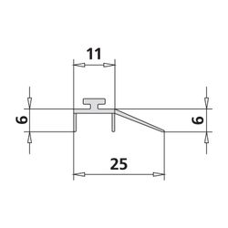 Kermi Dichtleiste x1, 3320, 985mm, kürzbar, 6034093... KERMI-6034093 4051484930402 (Abb. 1)