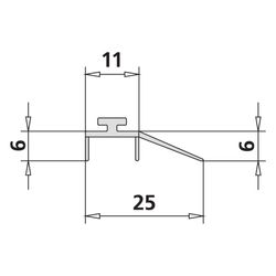 Kermi Dichtleiste x1, 3320, 985mm, kürzbar, 6034093... KERMI-6034093 4051484930402 (Abb. 1)