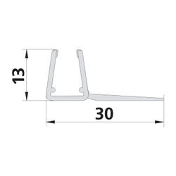 Kermi Glasabdichtung senkrecht x1, 3505, 2000mm, passend bis Serienhöhe 2000mm, 6034771... KERMI-6034771 4051484930464 (Abb. 1)
