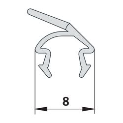 Kermi Anschlagdichtung senkrecht 4037, 1972mm bis Serienhöhe 2000mm, 2240371... KERMI-2240371 4051484920977 (Abb. 1)