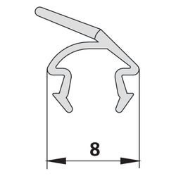 Kermi Anschlagdichtung senkrecht 4037, 1972mm bis Serienhöhe 2000mm, 2240371... KERMI-2240371 4051484920977 (Abb. 1)