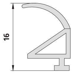 Kermi Anschlagdichtung senkrecht x1, 4220, 1967mm bis Serienhöhe 2000mm, 6002082... KERMI-6002082 4051484929901 (Abb. 1)