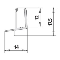Kermi Dichtleiste 6mm x1, 4269 gebogen, kürzbar, 2534043... KERMI-2534043 4051484922933 (Abb. 1)