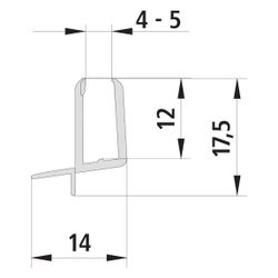 Kermi Dichtleiste 6mm x1, 4269 gebogen, kürzbar, 2534043... KERMI-2534043 4051484922933 (Abb. 1)