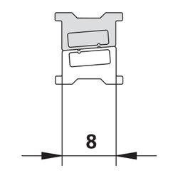 Kermi Magnetleiste x1, 4285, 2000mm, passend bis Serienhöhe 2000mm, 6003988... KERMI-6003988 4051484929932 (Abb. 1)