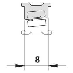 Kermi Magnetleiste x1, 4285, 2000mm, passend bis Serienhöhe 2000mm, 6003988... KERMI-6003988 4051484929932 (Abb. 1)