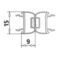Kermi Dichtleiste 4600 06 x1, 4602, 2000mm, Magnetprofil 180 Grad, passend bis Serienhöh... KERMI-2534770 4051484924722 (Abb. 1)