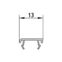 Kermi Glasabdichtung senkrecht Transparent x1, 4628, 2000mm, passend für Serienhöhe 2000... KERMI-6052741 4051484931461 (Abb. 1)