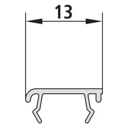 Kermi Glasabdichtung senkrecht Transparent x1, 4628, 2000mm, passend für Serienhöhe 2000... KERMI-6052741 4051484931461 (Abb. 1)