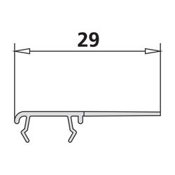 Kermi Glasabdichtung senkrecht 4719 24 L x1, 4628M29L, 2000mm, links, passend bis Serien... KERMI-2534973 4051484925590 (Abb. 1)