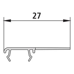 Kermi Glasabdichtung senkrecht 4719 24 L x1, 4628M29L, 2000mm, links, passend bis Serien... KERMI-2534973 4051484925590 (Abb. 1)