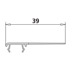 Kermi Glasabdichtung senkrecht Transparent x1, 4628, 2000mm, passend für Serienhöhe 2000... KERMI-6052741 4051484931461 (Abb. 1)